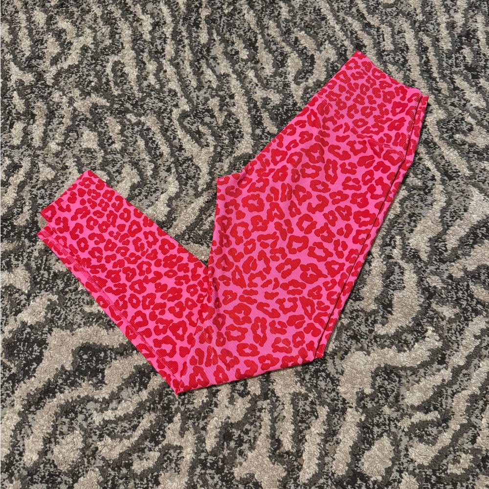 Beach Riot Pink Leopard Leggings